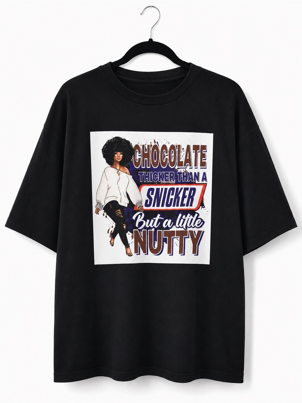 Graphic Chocolate Tee T-Shirt Chocolate Thicker Than A Snicker